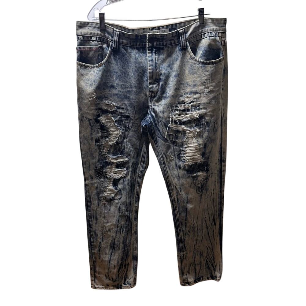 City Ink Distressed Jeans Size 38/32